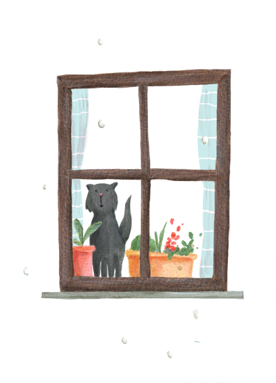 Katze am Fenster