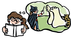 lesen, Phantasie, Mädchen, Buch, träumen, zaubern, Harry Potter